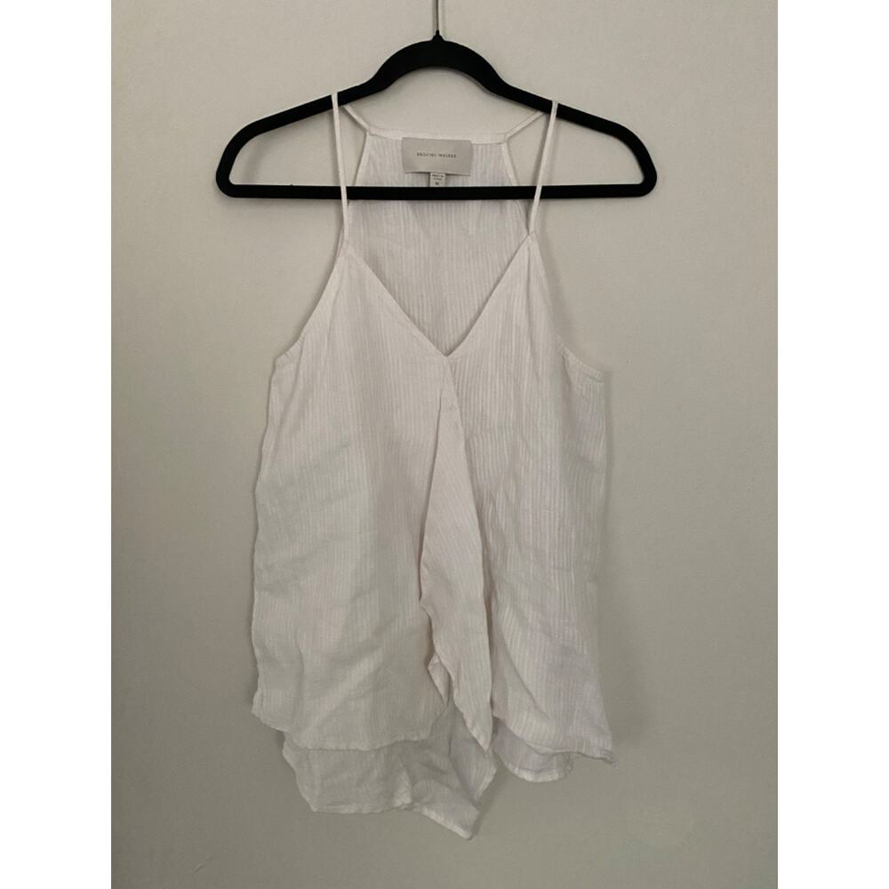 Brochu Walker Linen Handkerchief Tank Top Womens Size M Luxury Designer